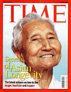 Time Magazine Cover: Secrets of Asian Longevity, featuring research from The Okinawa Diet Plan